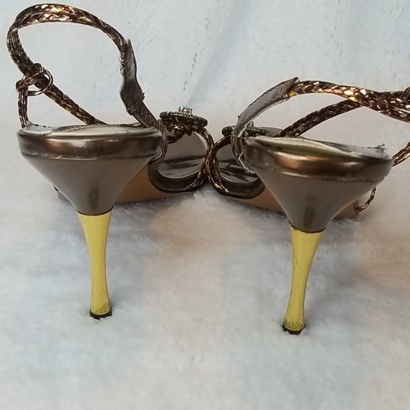 ||Spring|| Gold Heel Sandals - Picture 5 of 6